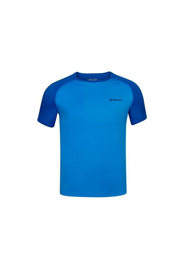 Koszulka tenisowa męska Babolat Play Crew Neck Tee blue aster M. Kolor: niebieski. Długość rękawa: krótki rękaw. Długość: krótkie. Sport: tenis
