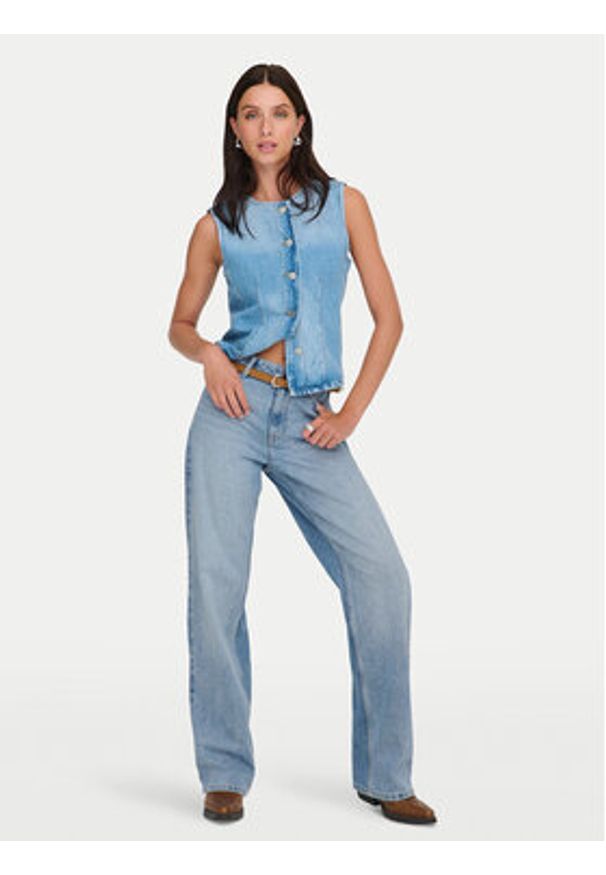 only - ONLY Jeansy Maddie 15361576 Niebieski Wide Leg. Kolor: niebieski