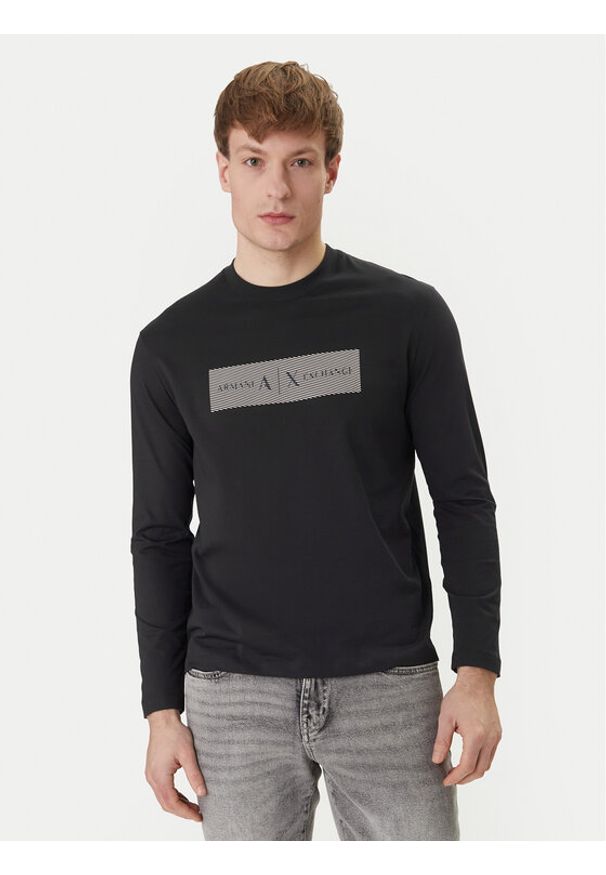Armani Exchange Longsleeve XM002820 AF10356 UB101 Granatowy Regular Fit. Kolor: niebieski. Materiał: bawełna. Długość rękawa: długi rękaw