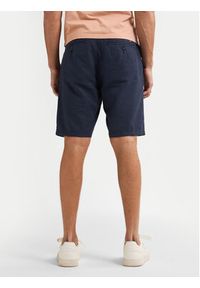 Petrol Industries Szorty materiałowe M-1050-SHO538 Granatowy Slim Fit. Kolor: niebieski. Materiał: len, bawełna #2