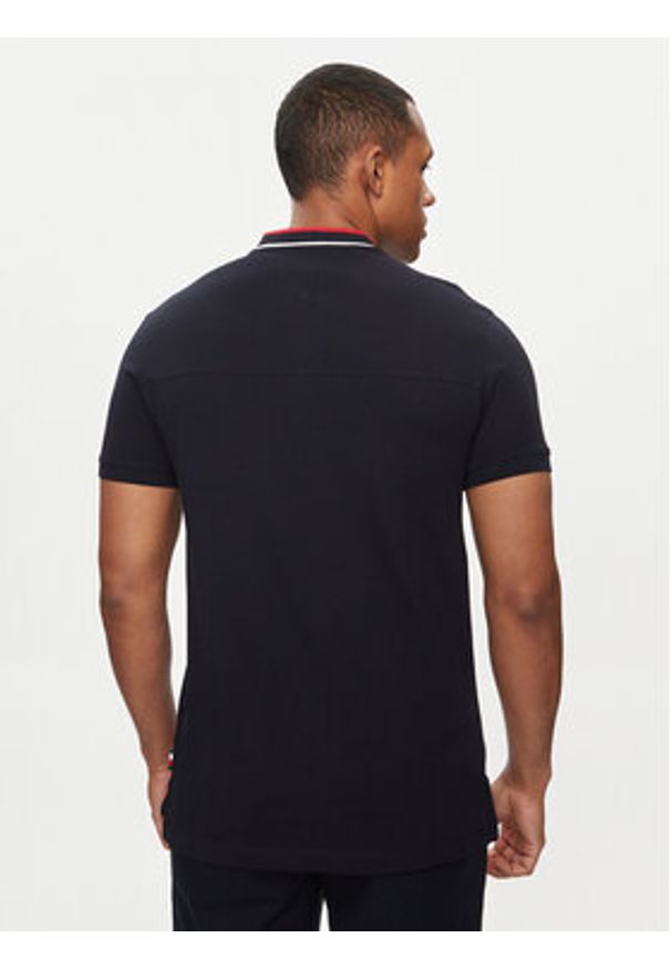 TOMMY HILFIGER - Tommy Hilfiger Polo Mao MW0MW34752 Granatowy Slim Fit. Typ kołnierza: polo. Kolor: niebieski. Materiał: bawełna