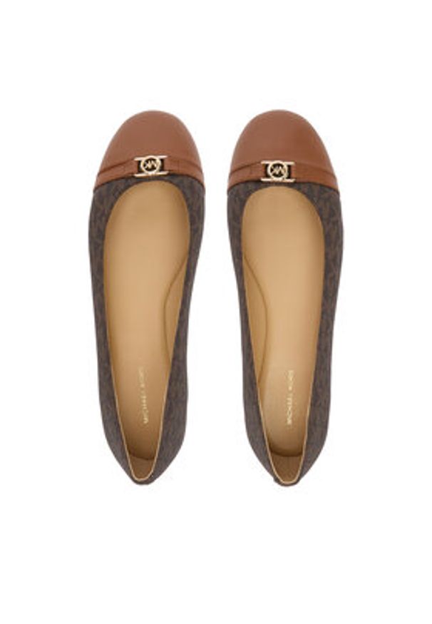 MICHAEL Michael Kors Baleriny Mandy Flat 40F5MAFP1L Brązowy. Kolor: brązowy. Materiał: skóra
