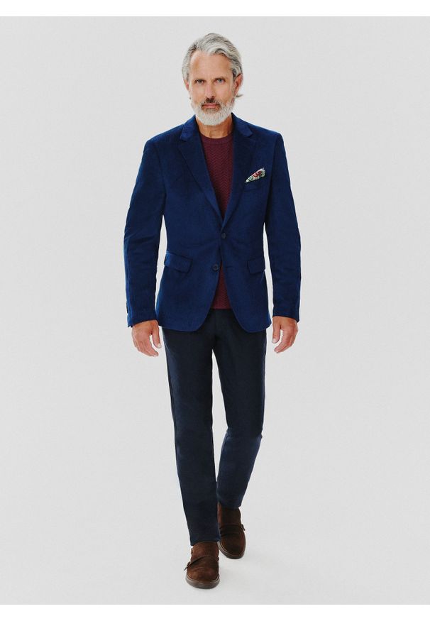 Pako Lorente - PAKO LORENTE – Sztruksowa jednorzędowa marynarka męska. Materiał: sztruks