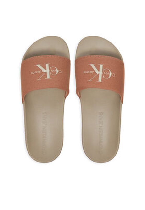 Calvin Klein Jeans Klapki YW0YW01835 Różowy. Kolor: różowy. Materiał: skóra