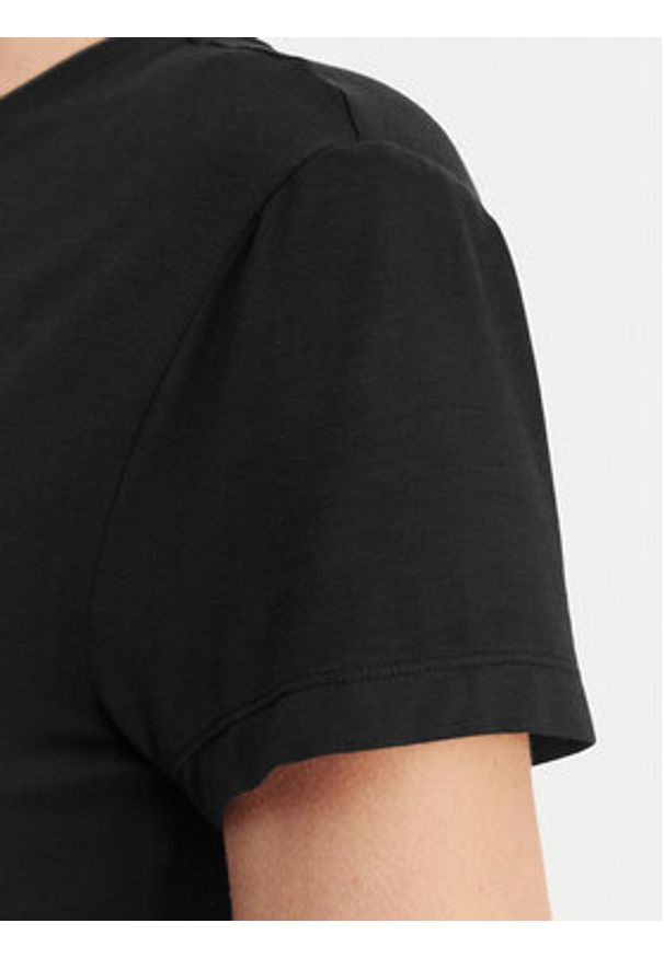 Emporio Armani T-Shirt EW000408 AF19024 UC001 Czarny Regular Fit. Kolor: czarny. Materiał: bawełna