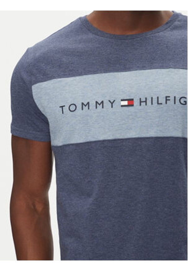 TOMMY HILFIGER - Tommy Hilfiger T-Shirt UM0UM03418 Niebieski Regular Fit. Kolor: niebieski. Materiał: bawełna