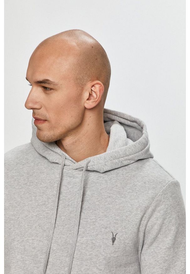 AllSaints - Bluza Raven OTH Hoody. Okazja: na co dzień. Kolor: szary. Styl: casual