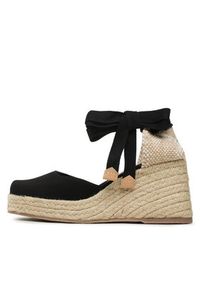 Castañer Espadryle Tina Jute/001 023071-100 Czarny. Kolor: czarny. Materiał: skóra #6