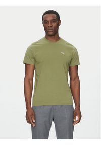 Barbour T-Shirt Essential Sports MTS0331OL39 Zielony Tailored Fit. Kolor: zielony. Materiał: bawełna