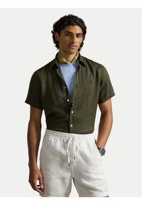 Polo Ralph Lauren Koszula 710968912503 Zielony Regular Fit. Typ kołnierza: polo. Kolor: zielony. Materiał: len #1