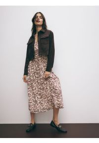 Reserved - Wzorzysta sukienka maxi - wielobarwny. Materiał: tkanina. Długość: maxi #1