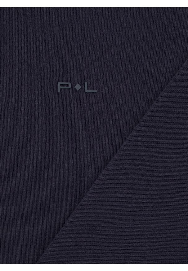 Pako Lorente - PAKO LORENTE - Granatowa bluza dresowa na suwak. Kolor: szary, niebieski. Materiał: dresówka. Wzór: gładki