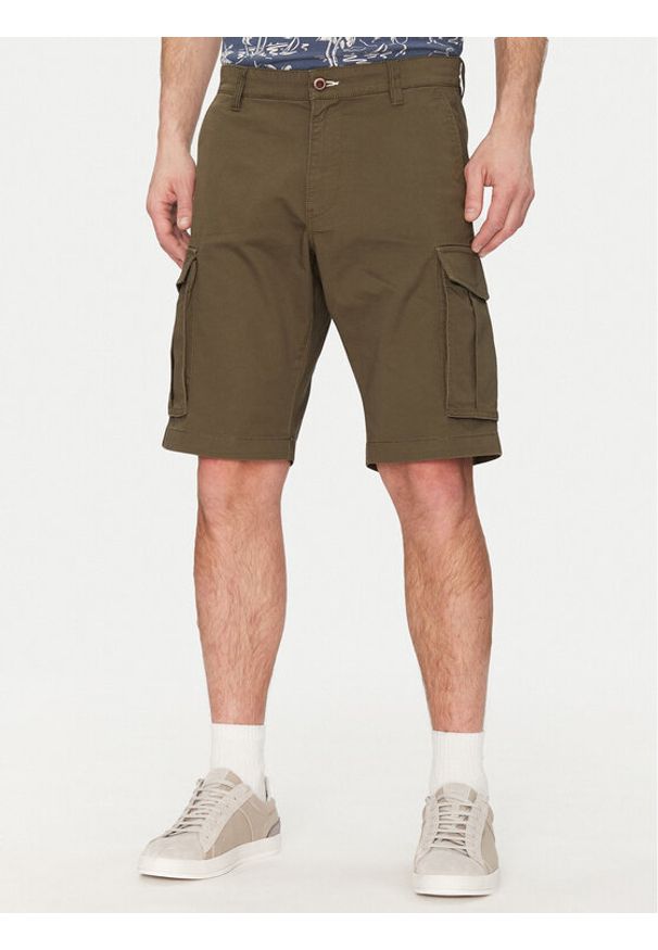 GANT - Gant Szorty materiałowe 205069 Khaki Relaxed Fit. Kolor: brązowy. Materiał: bawełna