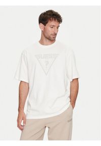 Guess T-Shirt Alino Z4YI00 I3Z14 Beżowy Oversize. Kolor: beżowy. Materiał: bawełna