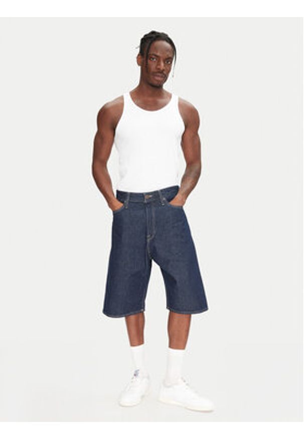 Jack & Jones Szorty jeansowe Ron 12272214 Granatowy Baggy Fit. Kolor: niebieski. Materiał: bawełna