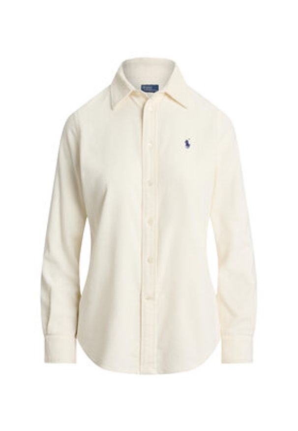Polo Ralph Lauren Koszula 211971526005 Écru Slim Fit. Typ kołnierza: polo. Materiał: bawełna