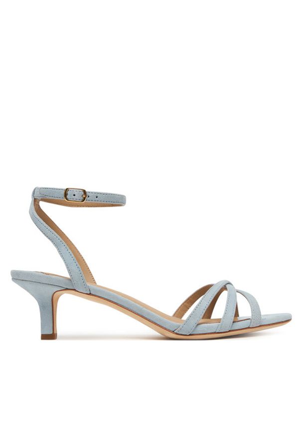 Lauren Ralph Lauren - LAUREN RALPH LAUREN Sandały 802P06395004 Niebieski jasny. Kolor: niebieski. Materiał: skóra, zamsz