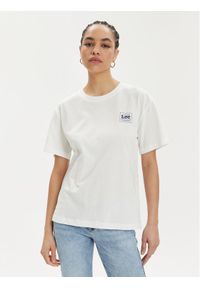 Lee T-Shirt 112350206 Écru Relaxed Fit. Materiał: bawełna