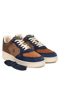 Polo Ralph Lauren Sneakersy Masters Court 809973703001 Brązowy. Kolor: brązowy. Materiał: skóra, zamsz #3