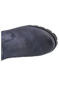 Granatowe Kozaki Simen Damskie Wygodne Obuwie. Okazja: na co dzień. Kolor: niebieski. Szerokość cholewki: normalna. Styl: casual, elegancki #3