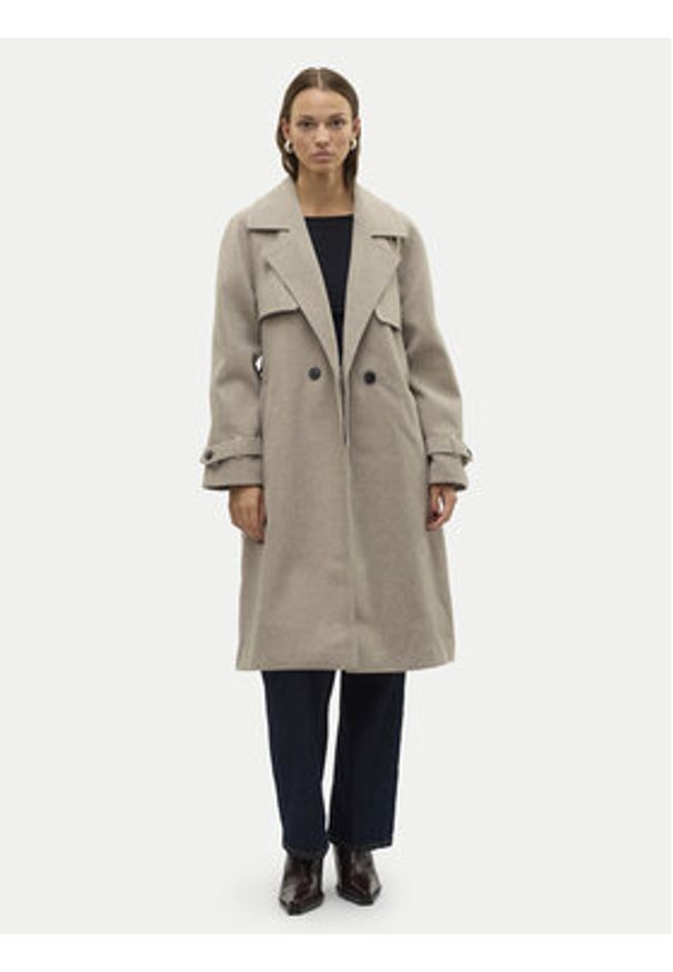 Vero Moda Płaszcz przejściowy Pop Miley 10319995 Beżowy Regular Fit. Kolor: beżowy. Materiał: syntetyk