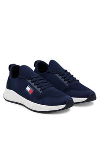 Tommy Jeans Sneakersy Runner Kntitted EM0EM01555 Granatowy. Kolor: niebieski. Materiał: materiał #3