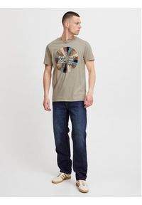 Blend T-Shirt 20715768 Beżowy Regular Fit. Kolor: beżowy. Materiał: bawełna #5