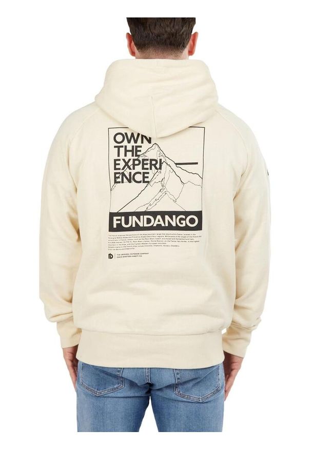 FUNDANGO - Bluza męska Fundango Talis z kapturem. Typ kołnierza: kaptur. Kolor: beżowy. Styl: sportowy