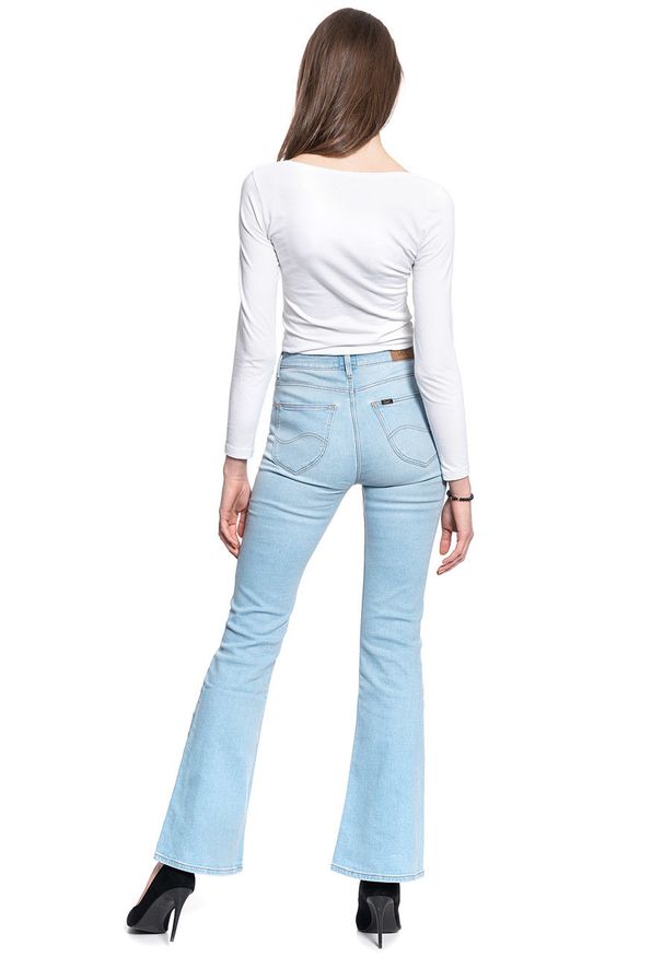 Lee - LEE BREESE DAMSKIE SPODNIE JEANSOWE BLEACHED AZUR L32YPQXL 112107754