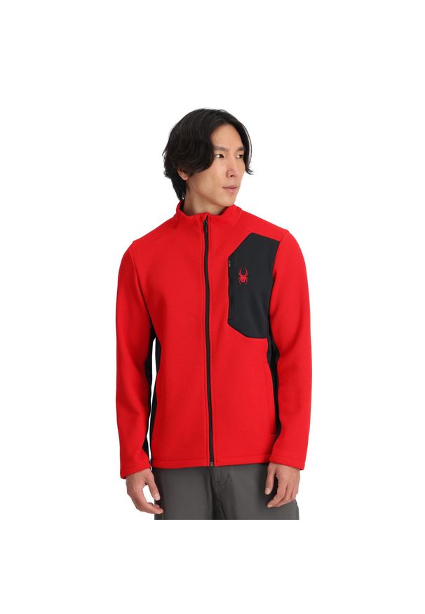 Bluza męska Spyder Bandit Full Zip. Kolor: czerwony. Sezon: zima. Sport: narciarstwo