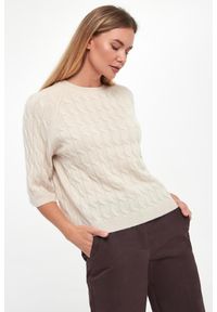 Marella - Sweter damski z kaszmirem Franz MARELLA MONOCHROME. Materiał: kaszmir