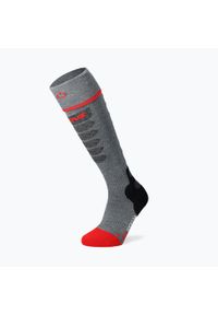 LENZ - Skarpety narciarskie podgrzewane Lenz Heat Sock 5.1 Toe Cap Slim Fit. Kolor: czerwony, szary, wielokolorowy. Sport: narciarstwo