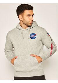 Alpha Industries Bluza Space Shuttle 178317 Szary Regular Fit. Kolor: szary. Materiał: bawełna