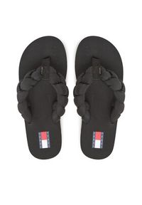 Tommy Jeans Japonki Braided Thong Beach Sandal EN0EN02877 Czarny. Kolor: czarny. Materiał: materiał