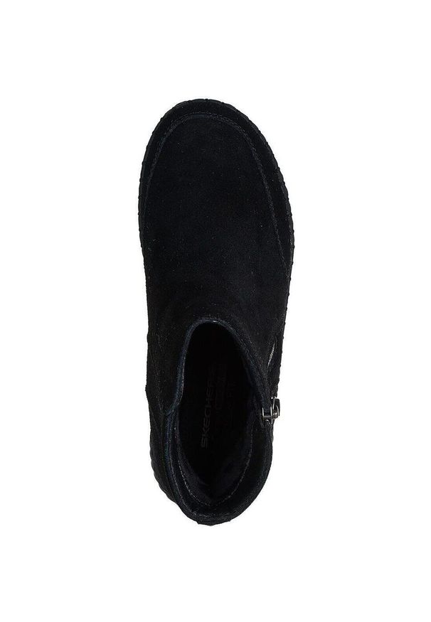 skechers - Buty Damskie Skechers Wilshire Blvd - Weekend Crush. Kolor: czarny. Materiał: zamsz, materiał. Sport: fitness