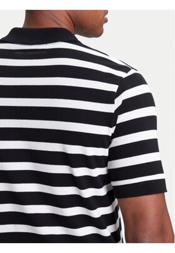 Karl Lagerfeld - KARL LAGERFELD Polo 745023 553231 Czarny Regular Fit. Typ kołnierza: polo. Kolor: czarny. Materiał: bawełna