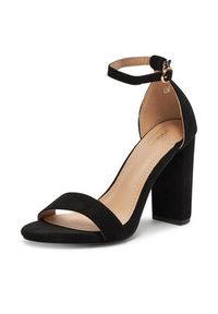 DeeZee Sandały E998-4 Czarny. Kolor: czarny. Materiał: materiał #7