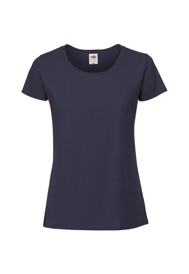 FRUIT OF THE LOOM - Koszulka Damska Iconic 190. Kolor: niebieski. Sport: turystyka piesza