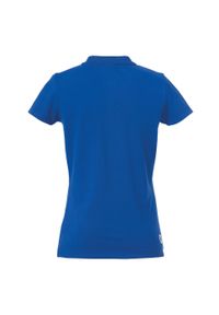 KEMPA - Damska koszulka polo Kempa Basics. Typ kołnierza: polo. Kolor: niebieski. Materiał: materiał