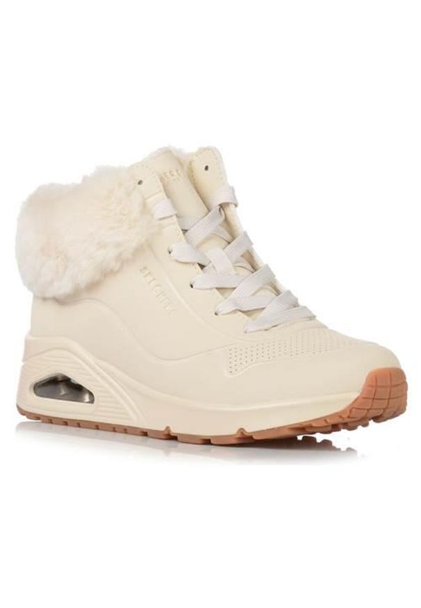 skechers - Buty do chodzenia dla dzieci Skechers Uno fall Air. Zapięcie: sznurówki. Kolor: beżowy. Materiał: syntetyk, materiał. Szerokość cholewki: normalna. Model: Skechers Sport. Sport: turystyka piesza