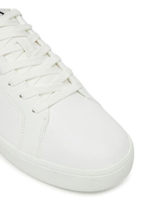 Calvin Klein Jeans Sneakersy Classic Cupsole Mono Lth YM0YM01369 Biały. Kolor: biały. Materiał: skóra
