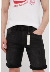 Tom Tailor szorty jeansowe męskie kolor czarny. Kolor: czarny. Materiał: jeans