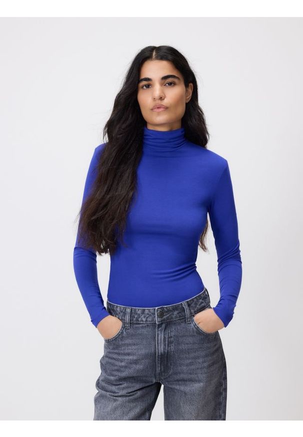 Reserved - Body z włókien bambusowych - niebieski. Kolor: niebieski. Materiał: włókno