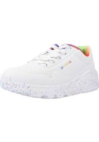 skechers - Buty do chodzenia dla dzieci Skechers Uno Lite Rainbow Speckle. Zapięcie: sznurówki. Kolor: biały. Materiał: guma, syntetyk, materiał. Szerokość cholewki: normalna. Sport: turystyka piesza #1