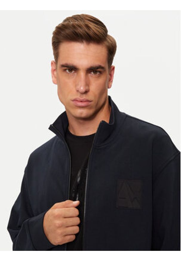 Armani Exchange Bluza 6DZMJJ ZJ4XZ 1510 Granatowy Regular Fit. Kolor: niebieski. Materiał: bawełna