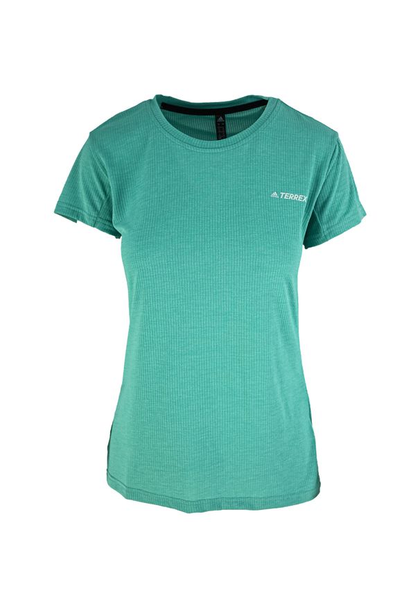 Adidas - Podkoszulek adidas Tivid, Kobiety. Kolor: niebieski. Materiał: poliester, materiał. Sport: turystyka piesza