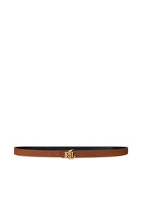 Lauren Ralph Lauren - LAUREN RALPH LAUREN Pasek Damski 412974560003 Brązowy. Kolor: brązowy. Materiał: skóra