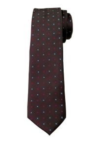 Brązowy Elegancki Krawat -Angelo di Monti- 6 cm, Męski, w Drobny Wzór Geometryczny. Kolor: brązowy, beżowy, wielokolorowy. Wzór: geometria. Styl: elegancki #1