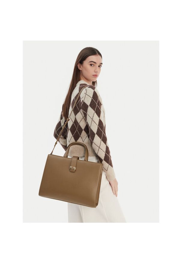 TOMMY HILFIGER - Torebka Tommy Hilfiger. Kolor: brązowy