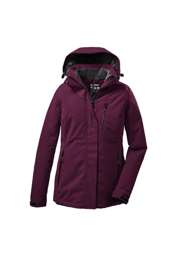 Damska wodoodporna kurtka z kapturem Killtec Kow 170. Typ kołnierza: kaptur. Kolor: różowy